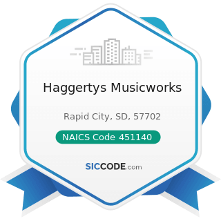 Haggertys Musicworks - NAICS Code 451140 - Musical Instrument and Supplies Stores