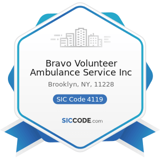Bravo Volunteer Ambulance Service Inc - SIC Code 4119 - Local Passenger Transportation, Not...