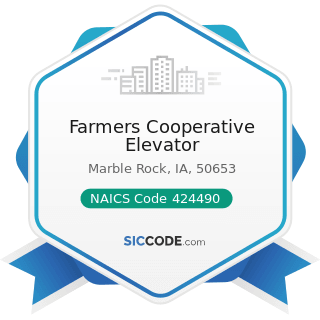 Farmers Cooperative Elevator - NAICS Code 424490 - Other Grocery and Related Products Merchant...