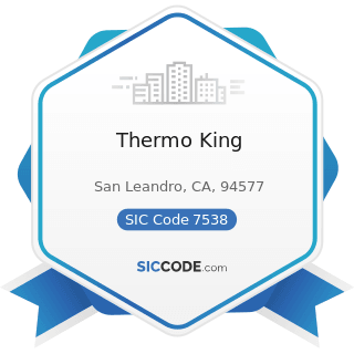 Thermo King - SIC Code 7538 - General Automotive Repair Shops