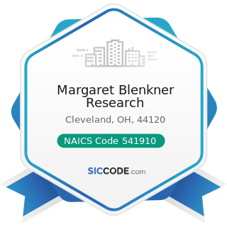 Margaret Blenkner Research - NAICS Code 541910 - Marketing Research and Public Opinion Polling