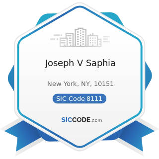 Joseph V Saphia - SIC Code 8111 - Legal Services