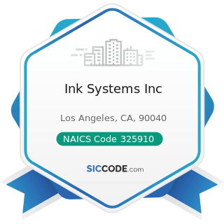 Ink Systems Inc - NAICS Code 325910 - Printing Ink Manufacturing