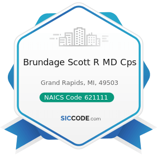 Brundage Scott R MD Cps - NAICS Code 621111 - Offices of Physicians (except Mental Health...