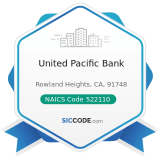 United Pacific Bank - NAICS Code 522110 - Commercial Banking