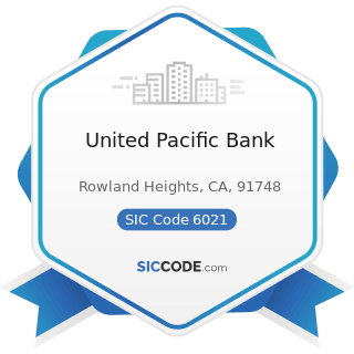 United Pacific Bank - SIC Code 6021 - National Commercial Banks