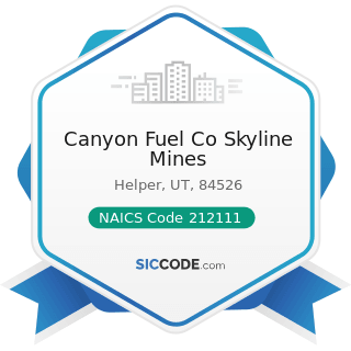 Canyon Fuel Co Skyline Mines - NAICS Code 212111 - Bituminous Coal and Lignite Surface Mining