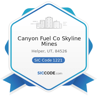Canyon Fuel Co Skyline Mines - SIC Code 1221 - Bituminous Coal and Lignite Surface Mining
