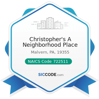 Christopher's A Neighborhood Place - NAICS Code 722511 - Full-Service Restaurants