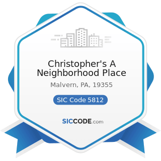 Christopher's A Neighborhood Place - SIC Code 5812 - Eating Places
