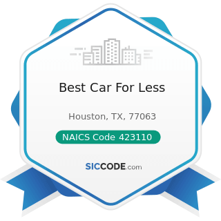 Best Car For Less - NAICS Code 423110 - Automobile and Other Motor Vehicle Merchant Wholesalers