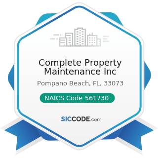 Complete Property Maintenance Inc - NAICS Code 561730 - Landscaping Services