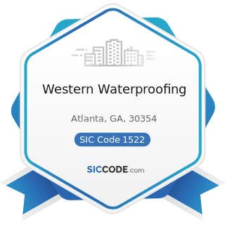 Western Waterproofing - SIC Code 1522 - General Contractors-Residential Buildings, other than...