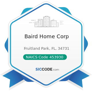 Baird Home Corp - NAICS Code 453930 - Manufactured (Mobile) Home Dealers