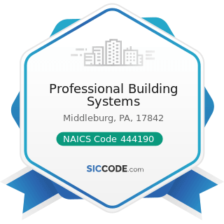 Professional Building Systems - NAICS Code 444190 - Other Building Material Dealers