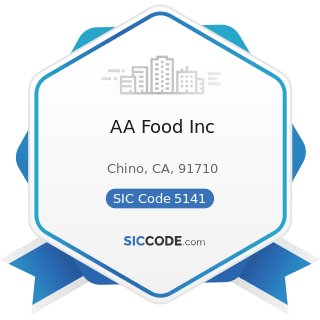 AA Food Inc - SIC Code 5141 - Groceries, General Line