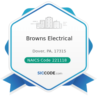 Browns Electrical - NAICS Code 221118 - Other Electric Power Generation