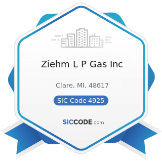 Ziehm L P Gas Inc - SIC Code 4925 - Mixed, Manufactured, or Liquefied Petroleum Gas Production...