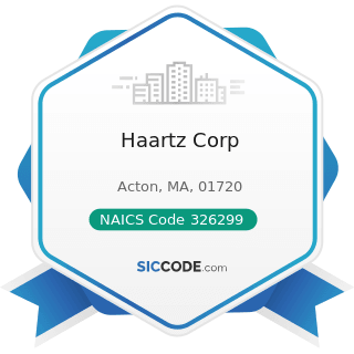 Haartz Corp - NAICS Code 326299 - All Other Rubber Product Manufacturing