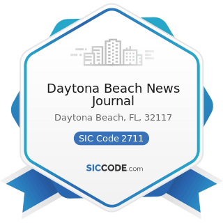 Daytona Beach News Journal - SIC Code 2711 - Newspapers: Publishing, or Publishing and Printing