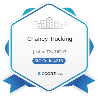 Chaney Trucking - SIC Code 4213 - Trucking, except Local