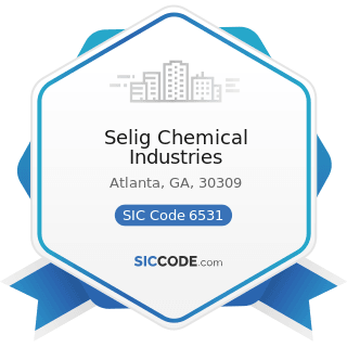 Selig Chemical Industries - SIC Code 6531 - Real Estate Agents and Managers