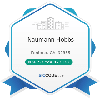 Naumann Hobbs - NAICS Code 423830 - Industrial Machinery and Equipment Merchant Wholesalers