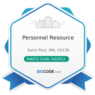 Personnel Resource - NAICS Code 541612 - Human Resources Consulting Services