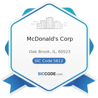 McDonald's Corp - SIC Code 5812 - Eating Places