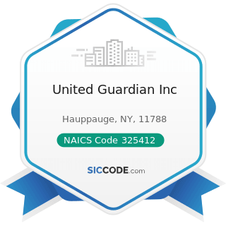United Guardian Inc - NAICS Code 325412 - Pharmaceutical Preparation Manufacturing