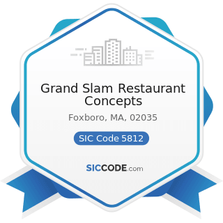Grand Slam Restaurant Concepts - SIC Code 5812 - Eating Places