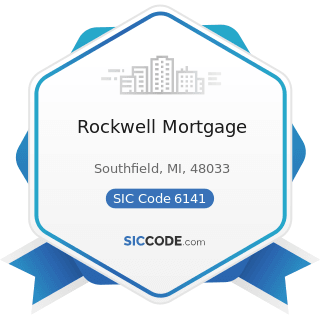 Rockwell Mortgage - SIC Code 6141 - Personal Credit Institutions