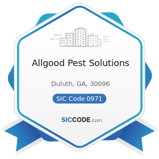 Allgood Pest Solutions - SIC Code 0971 - Hunting, Trapping, Game Propagation