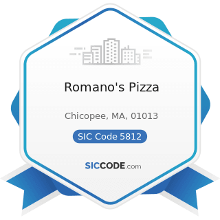 Romano's Pizza - SIC Code 5812 - Eating Places