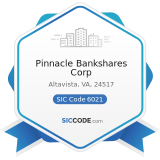 Pinnacle Bankshares Corp - SIC Code 6021 - National Commercial Banks