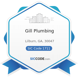 Gill Plumbing - SIC Code 1711 - Plumbing, Heating and Air-Conditioning