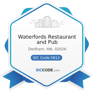 Waterfords Restaurant and Pub - SIC Code 5812 - Eating Places