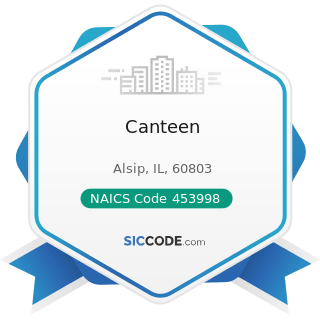 Canteen - NAICS Code 453998 - All Other Miscellaneous Store Retailers (except Tobacco Stores)