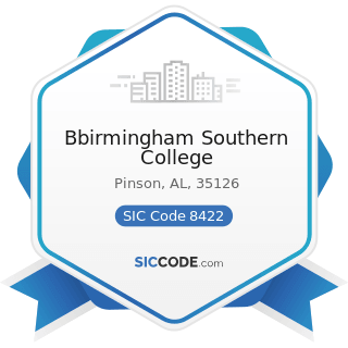 Bbirmingham Southern College - SIC Code 8422 - Arboreta and Botanical or Zoological Gardens