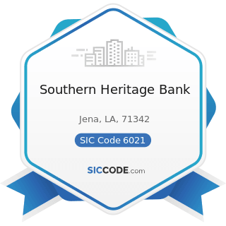 Southern Heritage Bank - SIC Code 6021 - National Commercial Banks