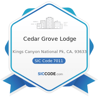 Cedar Grove Lodge - SIC Code 7011 - Hotels and Motels