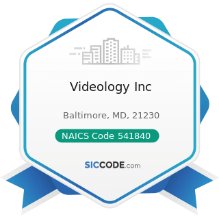 Videology Inc - NAICS Code 541840 - Media Representatives