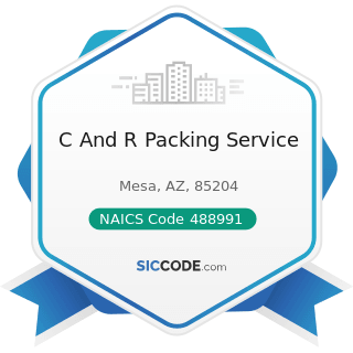 C And R Packing Service - NAICS Code 488991 - Packing and Crating