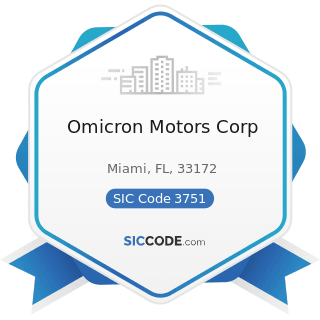 Omicron Motors Corp - SIC Code 3751 - Motorcycles, Bicycles, and Parts