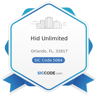 Hid Unlimited - SIC Code 5064 - Electrical Appliances, Television and Radio Sets
