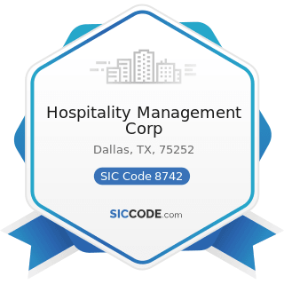 Hospitality Management Corp - SIC Code 8742 - Management Consulting Services