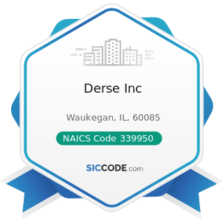 Derse Inc - NAICS Code 339950 - Sign Manufacturing