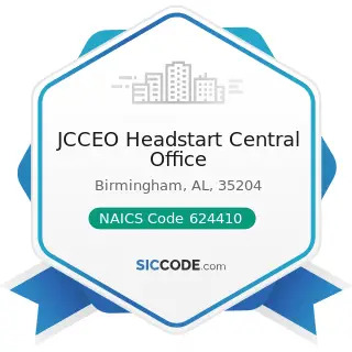 JCCEO Headstart Central Office - NAICS Code 624410 - Child Care Services