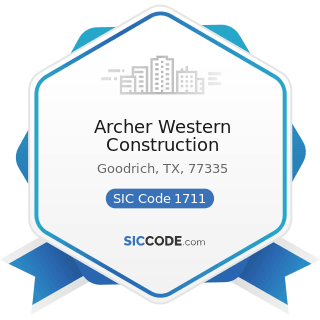 Archer Western Construction - SIC Code 1711 - Plumbing, Heating and Air-Conditioning