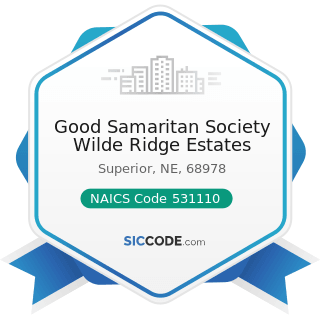 Good Samaritan Society Wilde Ridge Estates - NAICS Code 531110 - Lessors of Residential...